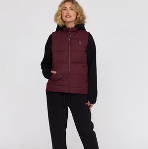 Bench Women's Puffer Vest (Dark Red)